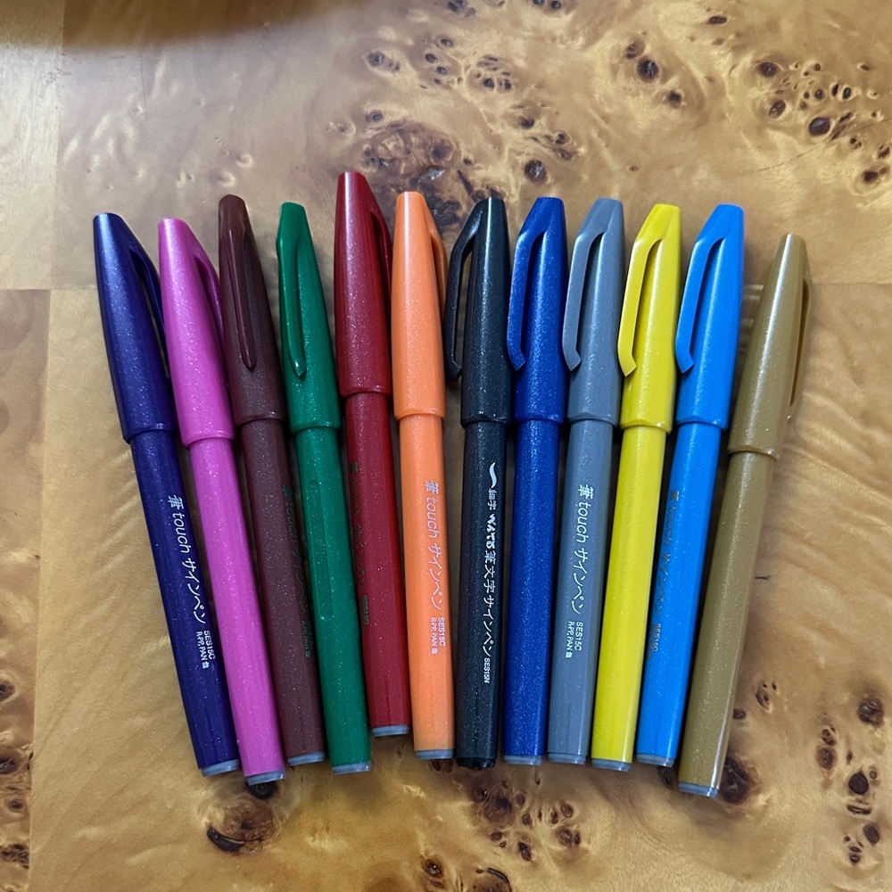 Penal Sign Fine Tip Brush Pens